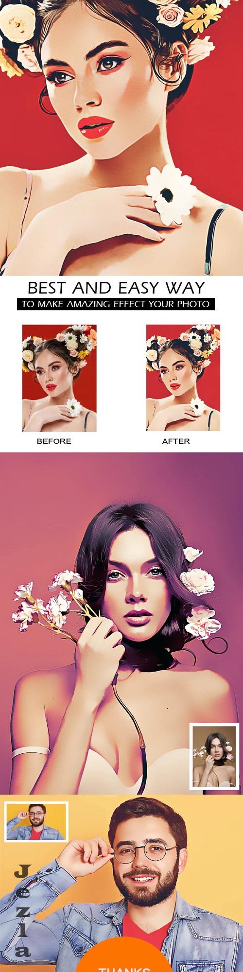 Cartoonize Art Photoshop Action  - 43709979