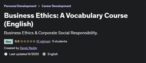 Business Ethics A Vocabulary Course (English)