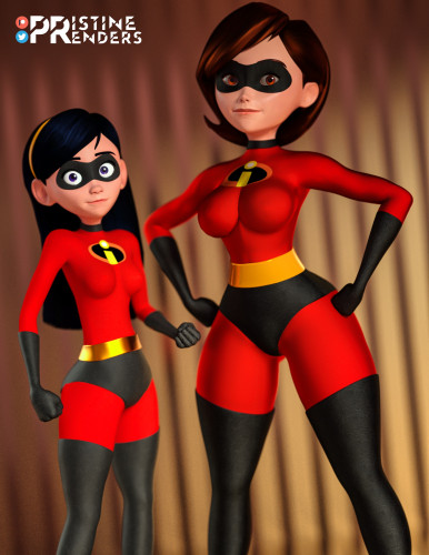 Helen and Violet Parr - The Incredibles 3D Porn Comic