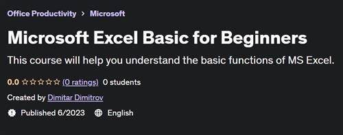 Microsoft Excel Basic for Beginners