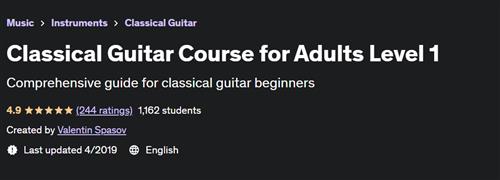Classical Guitar Course for Adults Level 1 |  Download Free