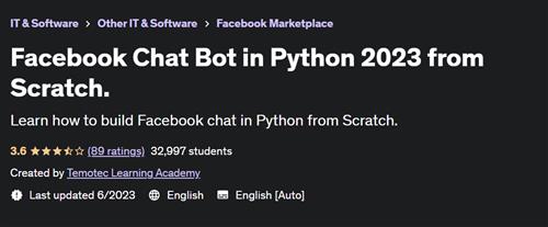 Facebook Chat Bot in Python 2023 from Scratch