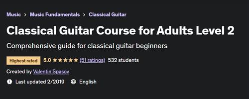 Classical Guitar Course for Adults Level 2