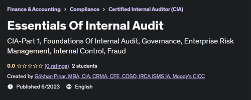 Essentials Of Internal Audit