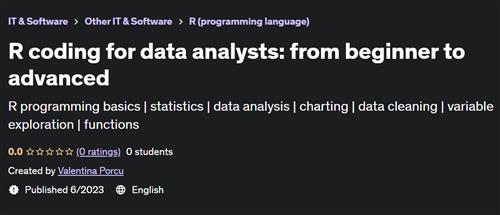 R coding for data analysts from beginner to advanced