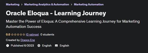 Oracle Eloqua - Learning Journey