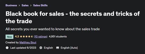 Black book for sales - the secrets and tricks of the trade