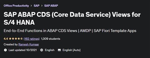 SAP ABAP CDS (Core Data Service) Views for S/4 HANA |  Download Free