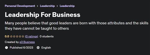 Leadership For Business (2023)