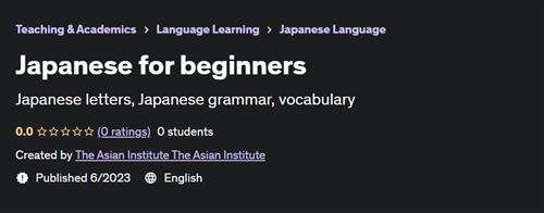 Japanese for beginners (2023)