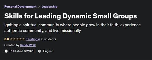 Skills for Leading Dynamic Small Groups