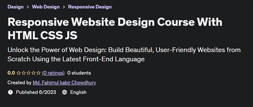 Responsive Website Design Course With HTML CSS JS