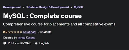 MySQL Complete course 2023
