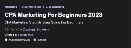 Udemy –  CPA Marketing For Beginners 2023 |  Download Free