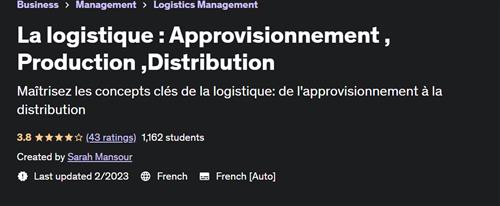 La logistique – Approvisionnement , Production ,Distribution