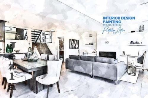 Interior Design Painting Effect - 14477208