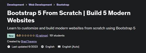 Bootstrap 5 From Scratch –  Build 5 Modern Websites |  Download Free