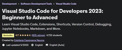 Visual Studio Code for Developers 2023 Beginner to Advanced