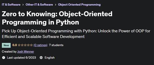 Zero to Knowing Object-Oriented Programming in Python