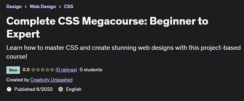 Complete CSS Megacourse Beginner to Expert |  Download Free
