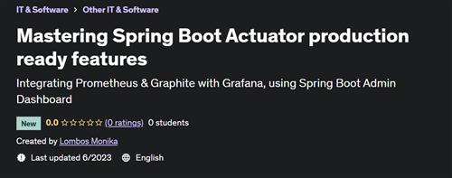 Mastering Spring Boot Actuator production ready features