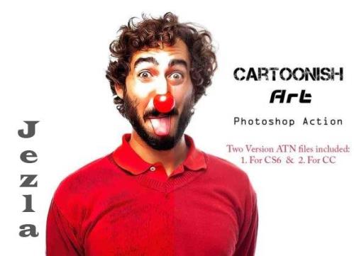 Cartoonish Art Photoshop Action - 25405011