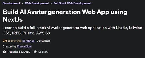 Build AI Avatar generation Web App using NextJs
