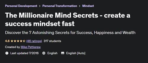 The Millionaire Mind Secrets –  create a success mindset fast |  Download Free