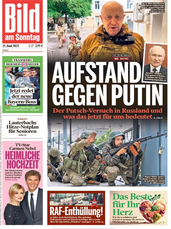 Bild am Sonntag - 25. Juni 2023