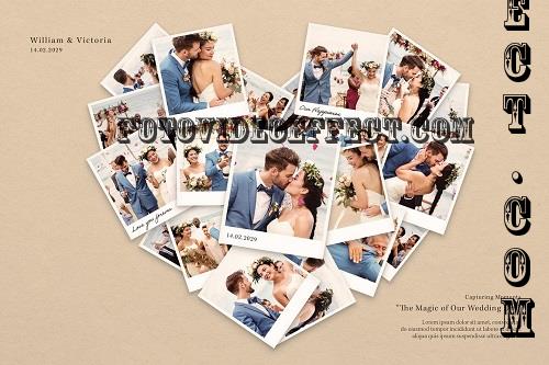 Love Heart Photo Collage Template - 21330376