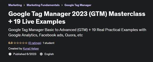 Google Tag Manager 2023 (GTM) Masterclass + 19 Live Examples