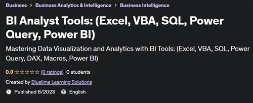 BI Analyst Tools (Excel, VBA, SQL, Power Query, Power BI)