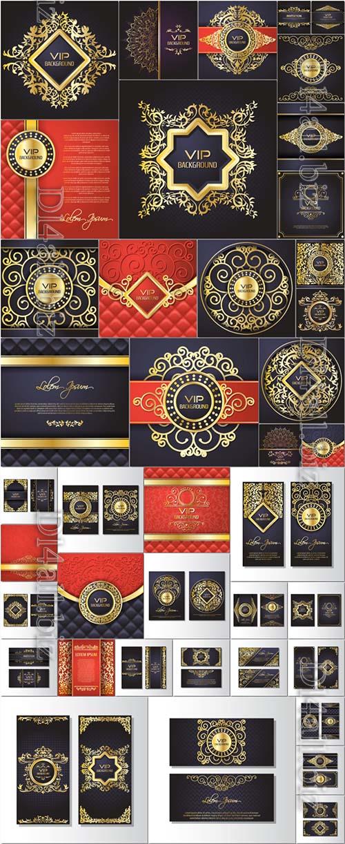 41 Luxury backgrounds and cards collection in vector