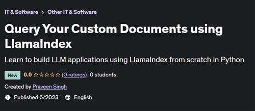 Query Your Custom Documents using LlamaIndex