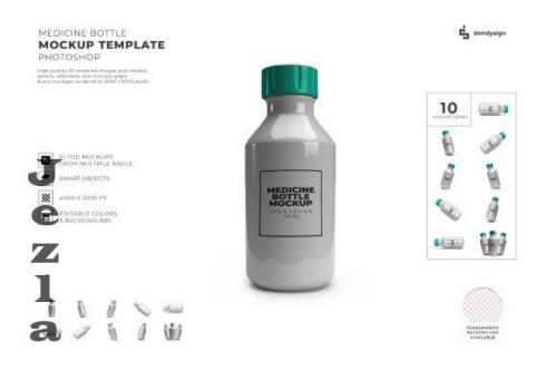 Medicine Bottle Mockup Template Set - 2646741