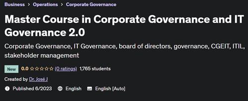 Master Course in Corporate Governance and IT Governance 2.0