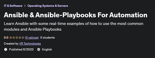 Ansible & Ansible– Playbooks For Automation |  Download Free