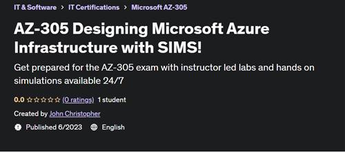 AZ-305 Designing Microsoft Azure Infrastructure with SIMS!
