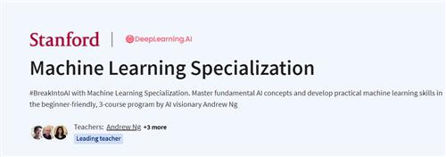 Coursera – Machine Learning Specialization by DeepLearning.AI