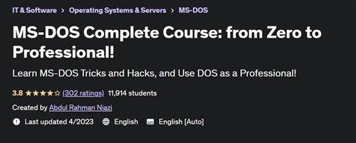 MS– DOS Complete Course from Zero to Professional! |  Download Free