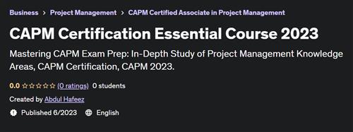 CAPM Certification Essential Course 2023