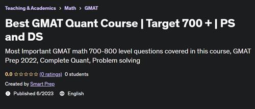 Best GMAT Quant Course | Target 700 + | PS and DS