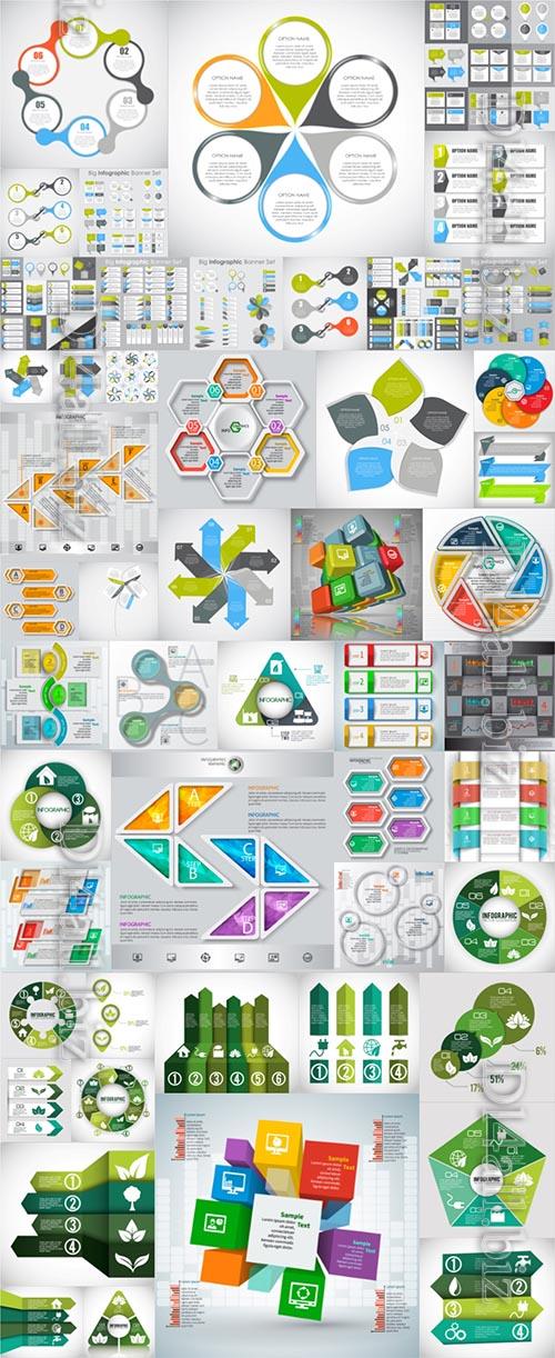 50 Infographics and business icons collection in vector