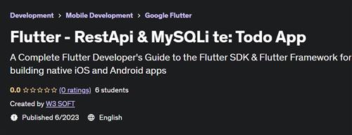 Flutter –  RestApi & MySQLite Todo App |  Download Free
