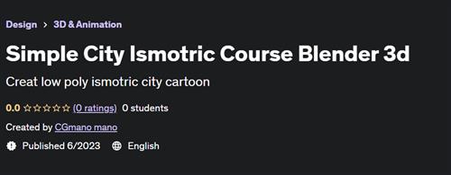 Simple City Ismotric Course Blender 3d