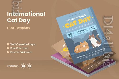 International Cat Day Flyer Ai & EPS Template - 6G45XT5
