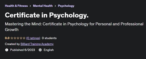 Certificate in Psychology |  Download Free