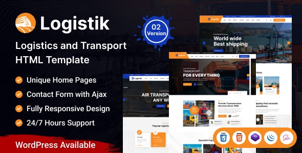 Themeforest - Logistik - Transport & Logistics HTML Template 45899301