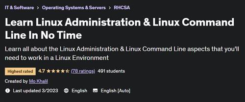 Learn Linux Administration & Linux Command Line In No Time