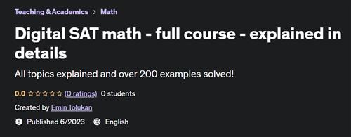 Digital SAT math – full course – explained in details